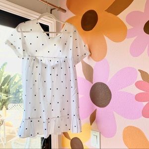 Zara embroidered polka dot dress